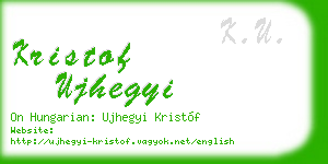 kristof ujhegyi business card