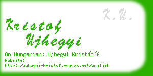 kristof ujhegyi business card